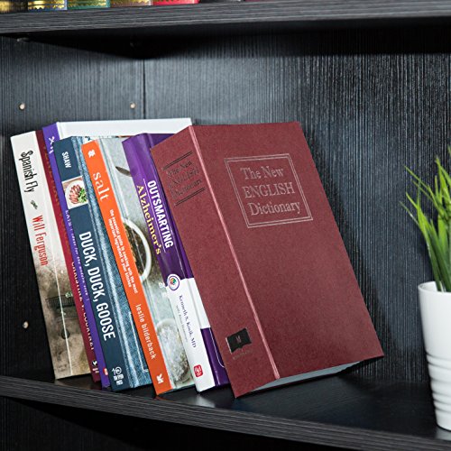 AmazonBasics-Caja-de-seguridad-en-forma-de-libro-Cerradura-con-llave-Rojo