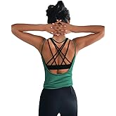 OYANUS Womens Summer Workout Tops Sexy Backless Yoga Shirts Open Back Activewear Running Sports Gym Tank Tops