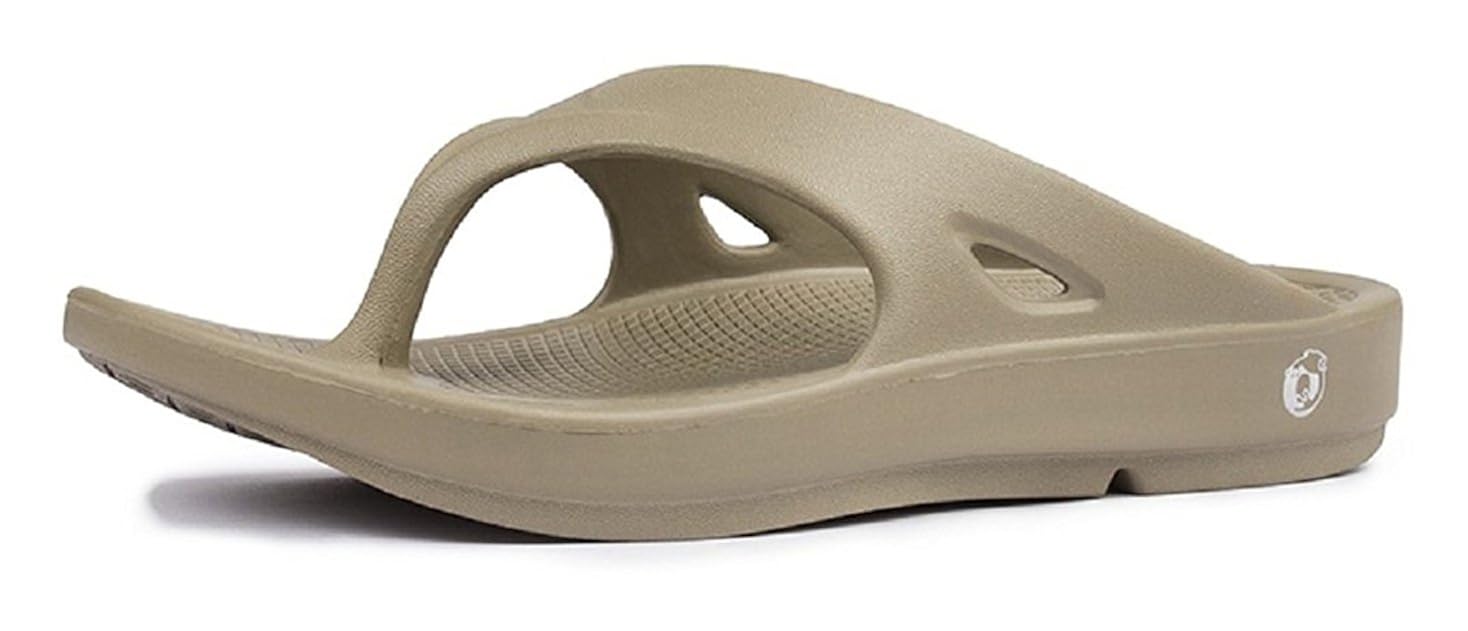mens khaki flip flops