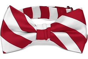 tiemart Boys' Striped Bow Tie