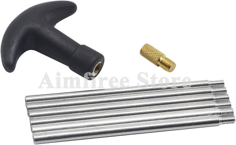 Hunting Aluminium Gun Barrel Cleaning Rods Set 5mm Thread