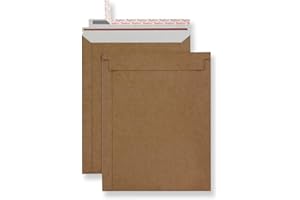 Bonfasvo Rigid Mailers 30 Pack 6.25 x 8.25 inches Brown Self Seal Stay Flat Bulk Cardboard Kraft No Bend Mailers Peel and Seal for Document Photos Pictures Papers Files CD