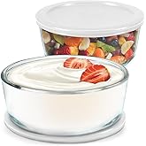 Ultimate Yogurt Containers 2 Pack - Make More Yogurt with 1-Quart Glass Containers (4 Cup) - Perfect for Food Storage & Meal 