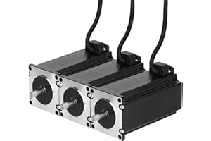 BESJMYT 3PCS Nema 23 Stepper Motor 3300mNm(467.31oz.in) Bipolar 4.2A High Torque 110MMx57 Motors for 3D Printer CNC Milling Engraving Machine Laser Engraving 1.8 Deg 2 Phase 4 Lead Step Motor