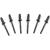 LBTODH 50 Pcs Black Stainless Steel Blind Rivets, 3/16" x 1/2" (4.8x12mm), Core Pulling Rivets, Grip Range 6.3-7.9mm
