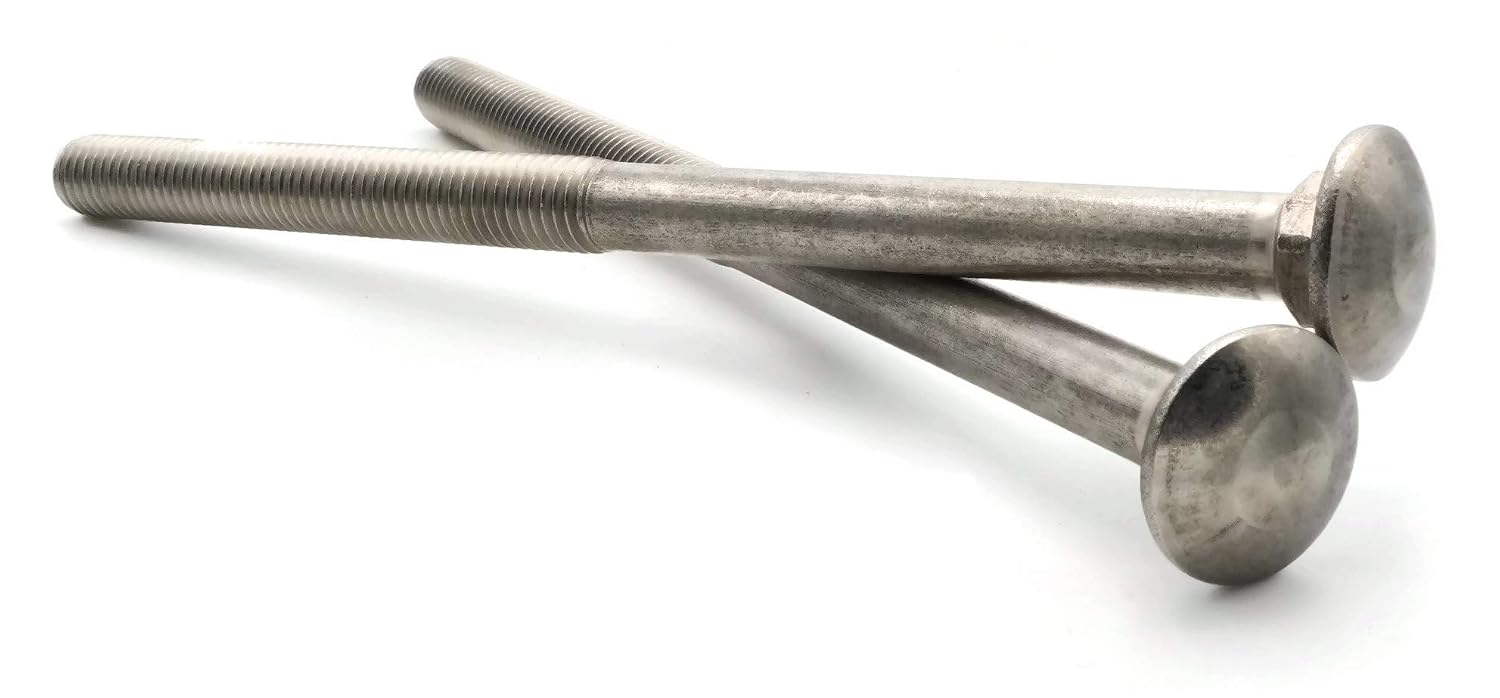 thumbnail image 2 of 100-Pack Of 1/4-20 X 2 Inch Stainless Steel Carriage Bolts - Grade 304, 18-8 - Perfect For DIY & Repair Projects 2 of 14