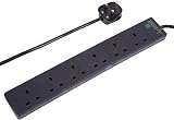 PRO ELEC PL12986 Surge Protected Extension Lead 6 Socket 8 Metre Black view 8