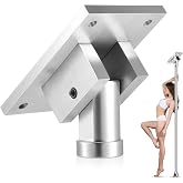 Otoolling Pole Dance Fixed Plate for Slanted Ceilings, for 40mm/45mm Poles | 5.9 x 3.9 x 3.14'', Aluminum Plate, Chrome-plated Steel Base, Dual Bearing, Tilt Adjustment, Fits Universal Angled Roof, Home