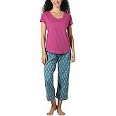 PajamaGram Womens PJs Sets - Ladies Pajamas Capris 100% Cotton