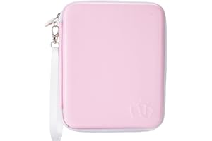 Fonwill Card Case for Yoto Cards,80-Pockets binder with Zipper,Portable Card Holder Book for Holding Mini Audiobook Cards,Suitable for Boys and Girls(Pink)