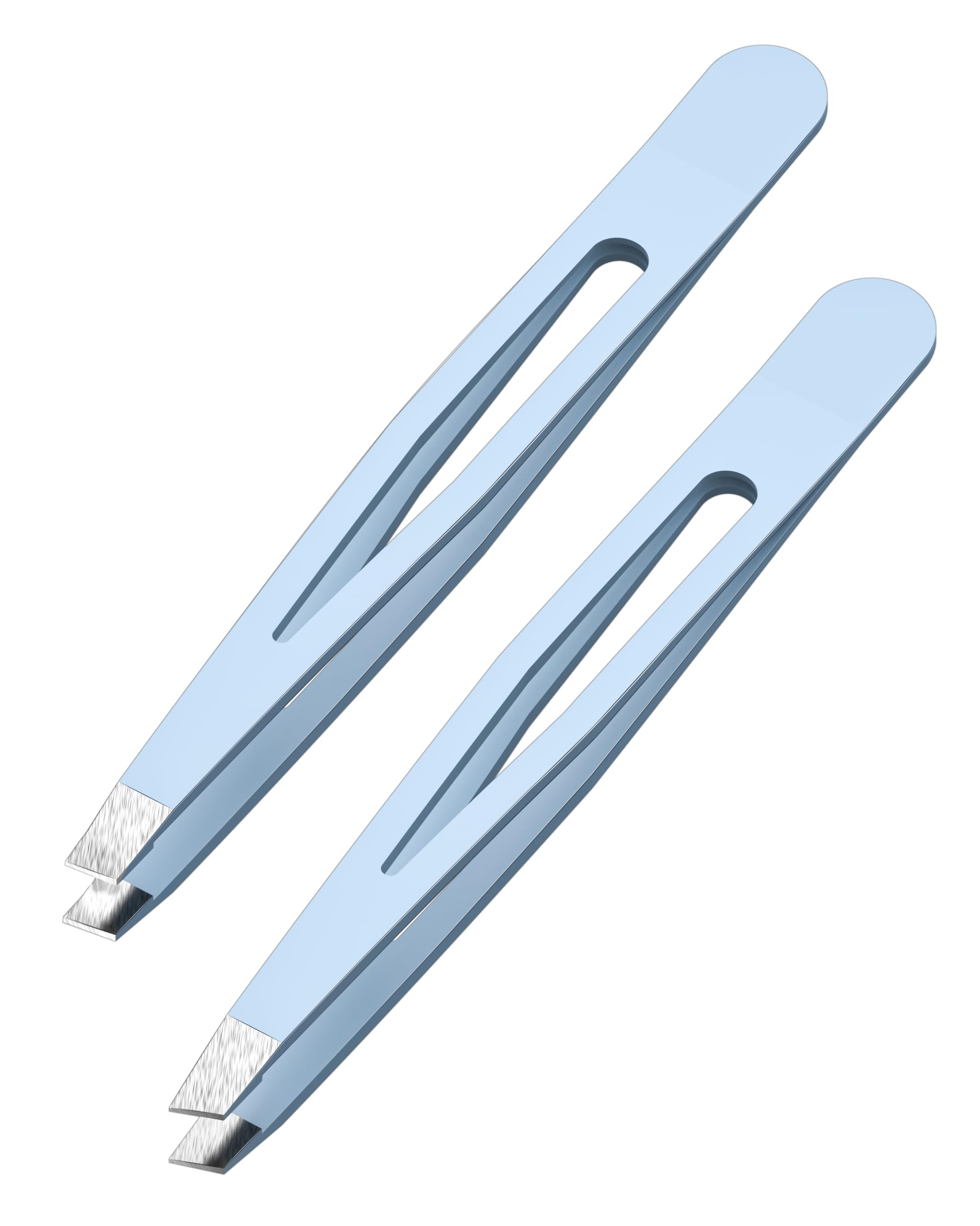 BEZOX Pinzetten Set 2 St - Edelstahl Pinzette Perfekte Präzision zum Augenbrauenzupfen Gesichtshaarentfernung Hochwertige Pinzette für eingewachsene Haare