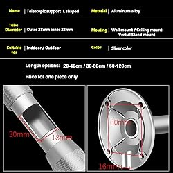 Universal Bullet Security Camera Mount Bracket, 1/4