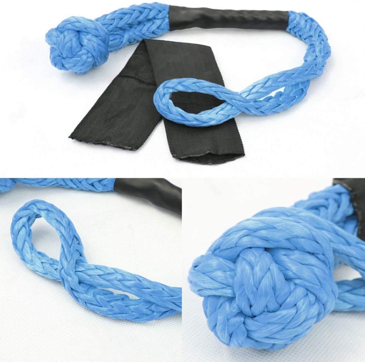 Leadrise Synthetic Soft Shackle Rope 1/2 Inch X 22 Inch (38,000lbs Breaking Strength) Soft Shackle Recovery Rope for Sailing SUV ATV 4X4 Truck Jeep Recovery Climbing Towing (Blue, 1-Pack) (2): Automotive