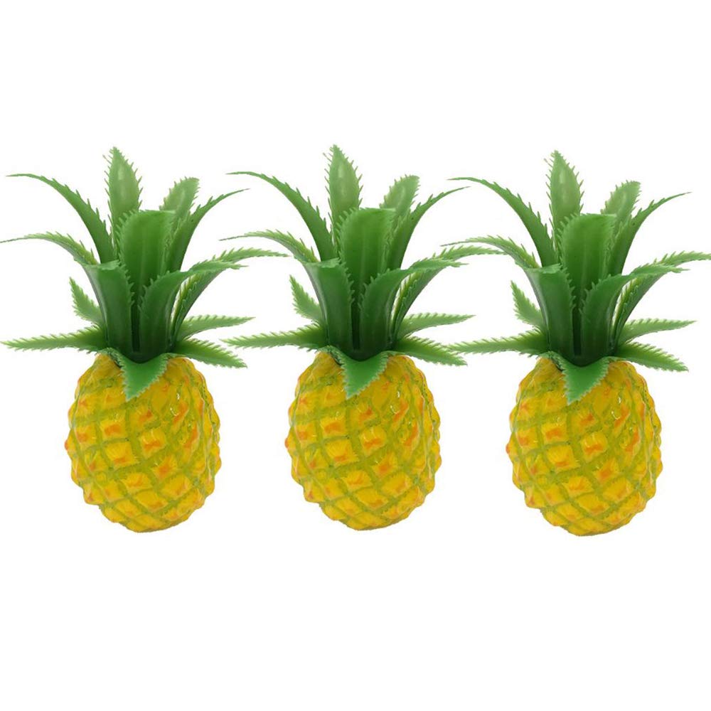 Photo 1 of HORUIUS Fake Pineapple Artificial Fruit Mini Small Pineapple Simulation Lifelike for Home Cabinet Table Party Kitchen Decoration Photography Prop 3 Pcs