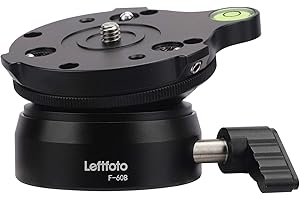 Tripod Leveling Base Half Ball Quick Tilted up and Down 15 Degrees in Any Direction for Canon Nikon and Other DSLR Cameras Tr