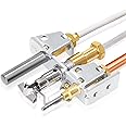 Hiorucet Natural Gas 446-510A Pilot Assembly for Heat N Glo, Heatnglo, Royal Gas Fireplaces, SRV446-510A NG Heat-N-Glo Pilot Assembly Replacement Parts with Thermopile, Thermocouple and Pilot Tubing.