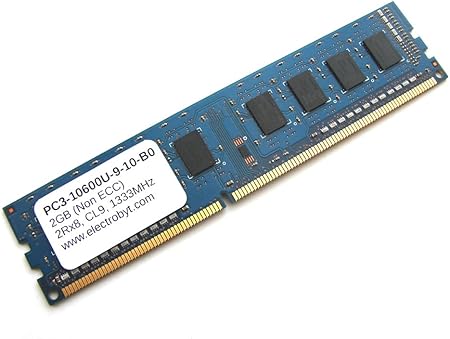 Electrobyt Pc3 u 9 10 B0 2gb 2rx8 1 5v 240 Pin Dimm 1333mhz Ddr3 Desktop Pc Memory Amazon Co Uk Computers Accessories