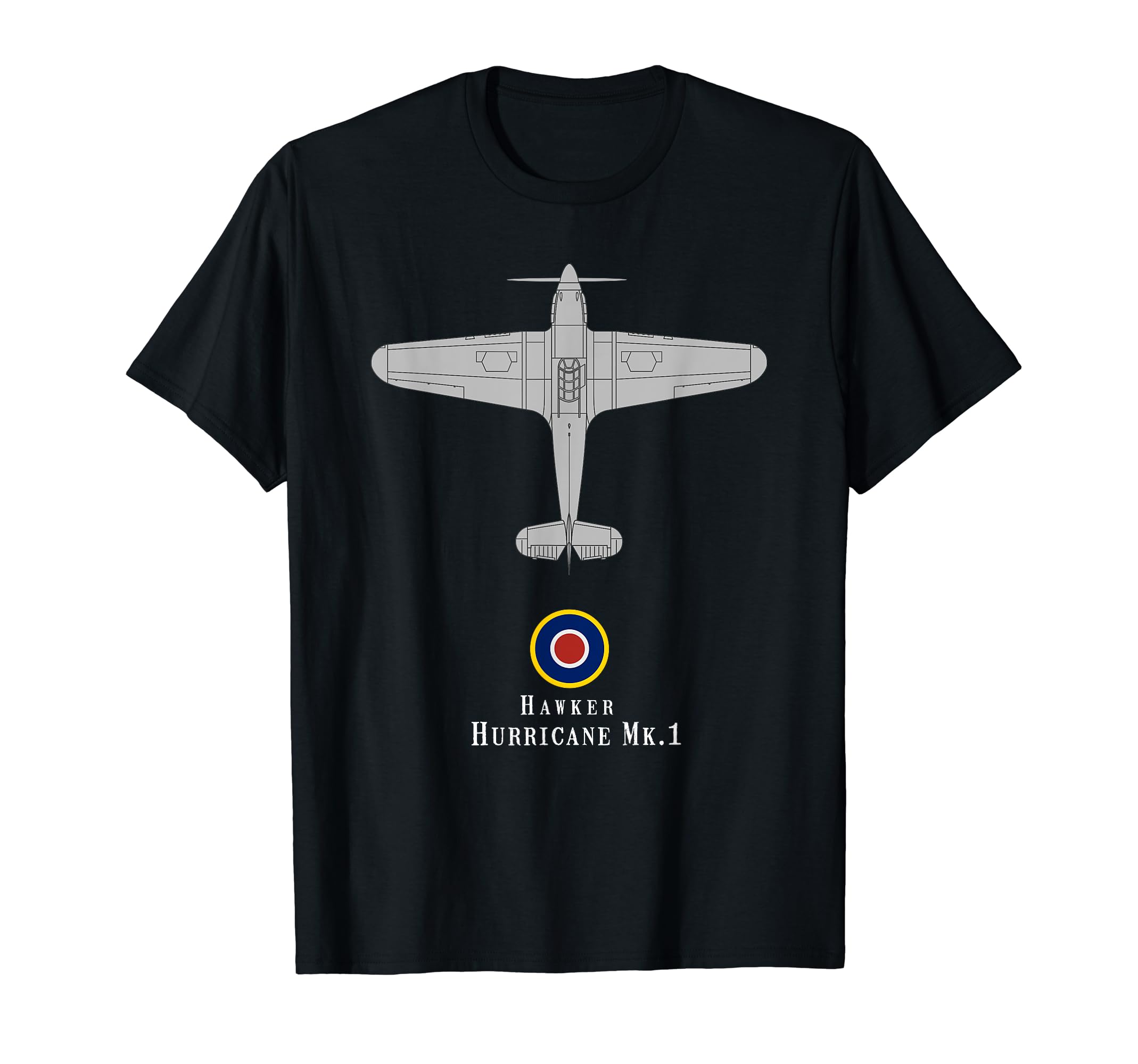 Hurricane Mk.1 Tech Drawing WWII British Airplane T-shirt T-Shirt