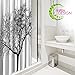 Mildew Resistant Shower Curtain Fabric - 72x72 Tree Design Peva Curtain for Bathroom - Waterproof Odorless Eco Friendly Anti Bacterial - Heavy Duty Metal Grommets - Creatov Design