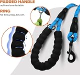 Taglory Rope Dog Lead 1.0 cm Reflective Padded Handle Blue 1.2 m view 4
