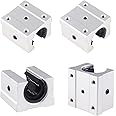 DEEPDREAM 4pcs SBR20UU Aluminum Block 20mm Linear Motion Ball Bearing Slide Block Match for SBR20 20mm Linear Guide Rail