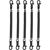 PATIKIL Retractable Coil Springs Keychain, Anti-lost Key Chain Holder Lanyard Cord with Plastic Lobster Clasp