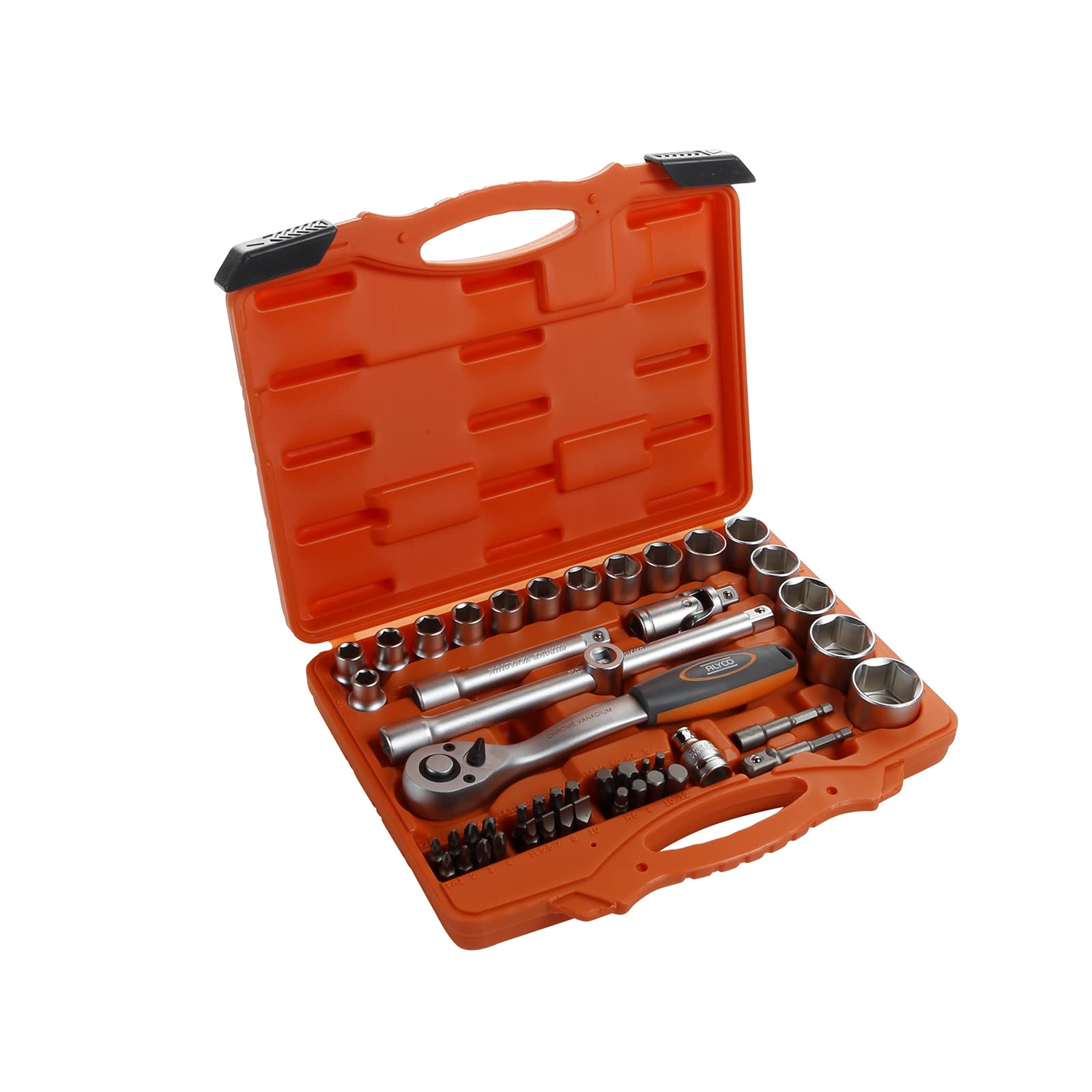 Alyco 192388 HR High Resistance 48-Piece Socket Wrench Set – 1/2 Inch Drive – Comes with Plastic Case