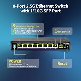 NICGIGA 8 Port 2.5G Web Smart Managed Ethernet Switch 10Gbps SFP Uplink NAS PC view 2