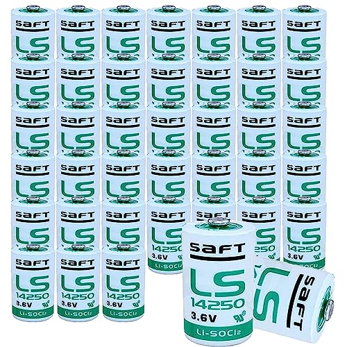 40 Pack LS14250 Lithium 3.6v Batteries 1200mAh for Saft LS14250 Battery ...