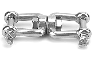 Heavy Duty 316 Stainless Steel Boat Anchor Swivel Connector Swivel Shackle Universal Rolling Chain Marine Device Fit for Ship