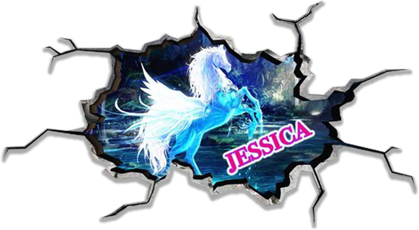 Amazon Com Mysticky Personalized 3d Graffiti Name Wall Decal Custom Art Vinyl Decor Sticker Removable Peel And Stick Cracked Border Room Art Decor Myspgn141 Xlarge Home Kitchen