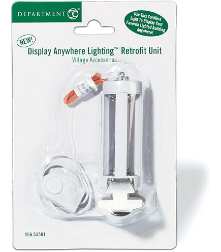 Kingdder 4-Pack Battery Operated LED Mini Spot Lights – Red & Green Christmas Village Lights For Miniature Houses, Displays & Street Floods