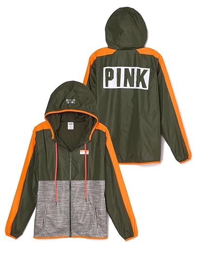 olive green pink hoodie