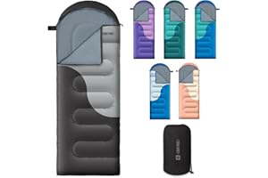 ESOKA PRON Sleeping Bags for Adults&Kids,Lightweight Waterproof Warm Weather Sleeping Bag,Compact Portable Sleeping Bag for Camping,Essentials Gear for Camping Hiking Outdoor Travel