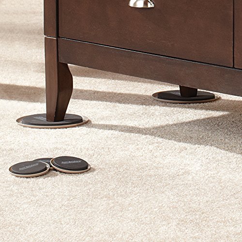 Super Sliders 3 1/2" & 7" Round Reusable Furniture Sliders for Carpet
