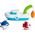 Munchkin® Deep Sea Fishin'™ Toddler Bath Toy and Game with Magnetic Fish, Boat, and Rod