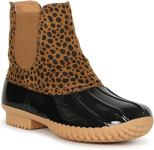 cheetah print duck boots