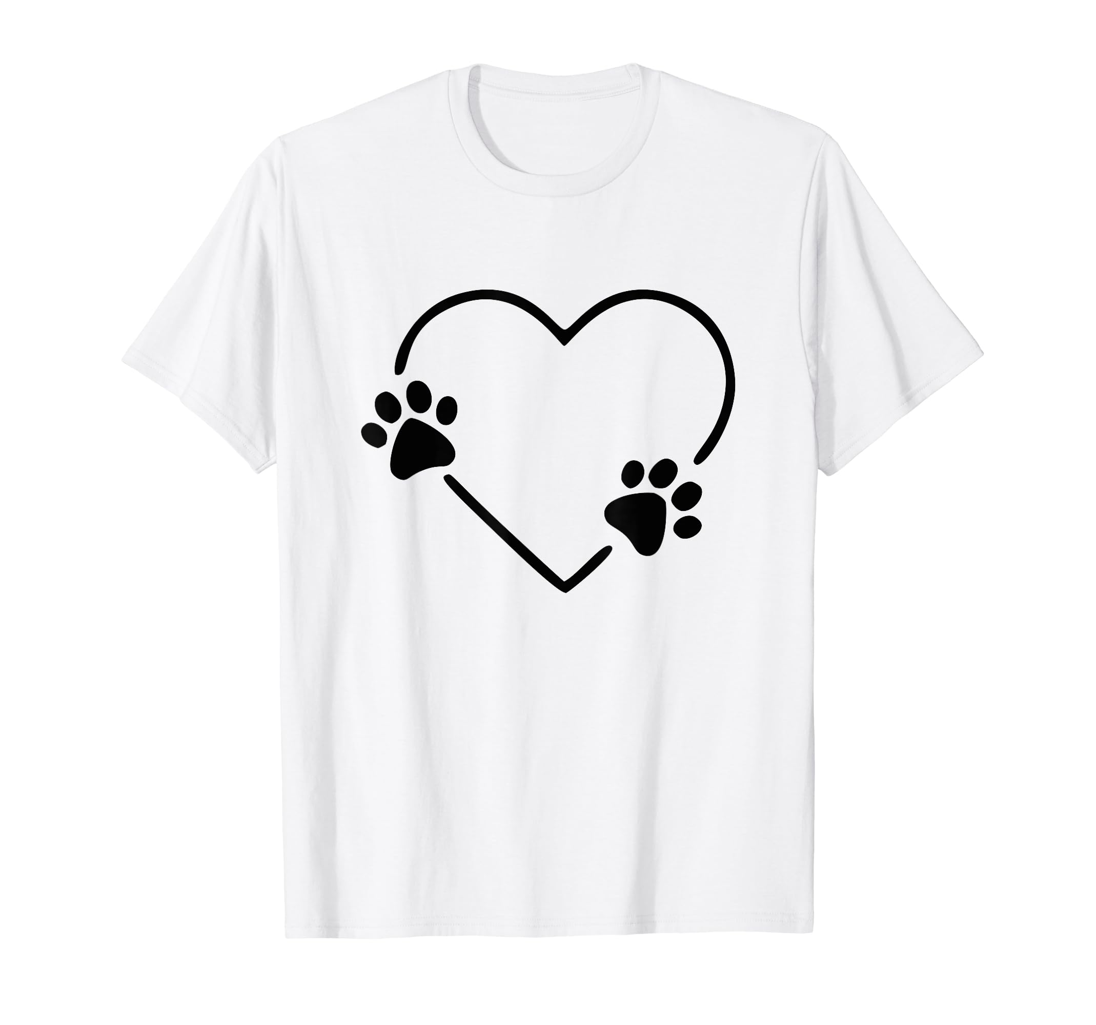 Dog Heart Dog Paw Dog Mom Dog Mama T-Shirt