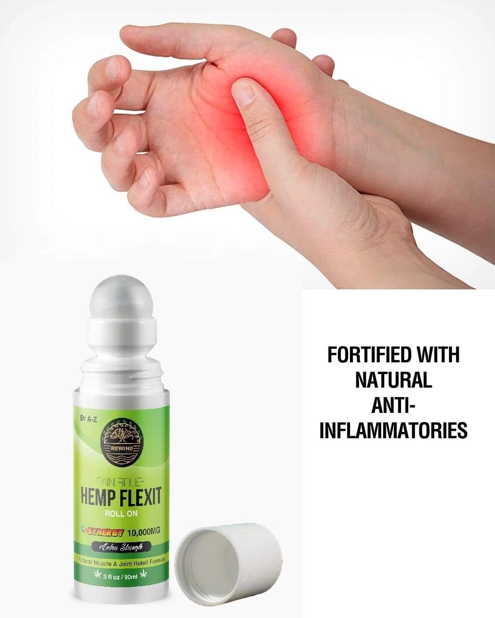 Natural Hemp Extract Roll On Oil, Turmeric, Ginger, Arnica, Emu Oil For A Fast & Lasting Pain Relief for Arthritis, Sore Joint Muscle Backaches Sprains, Joint & Back Pain, Reduce Inflammation Safe, Ef: Health & Personal Care