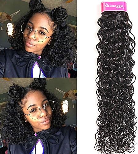 Shuangya Brazilian Hair Water Wave Bundles Virgin Brazilian hair 1 Bundles 100% Human Hair Extensions 8A Grade Unprocessed Virgin Brazilian Hair (10 inch)