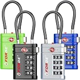 Forge Open Alert TSA Approved Luggage Locks, TSA Travel Locks, Advance Core, Zinc Alloy Body. 4 Color Locks.