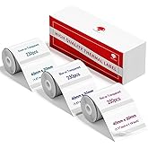 M110 Labels Compatible with Phomemo M110/M120/M200/M205/M220/M221 Label Maker Printer,Green/Blue/Red on Clear, 1.57"x 1.18"(40x30mm) Multi-Purpose Self-Adhesive Thermal Label, 230pcs