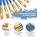 12 Pieces Paint Brushes, Atmoko Painting Brush Set with 2 Palettes for Watercolor, Acrylic & Oil Paintings, Perfect for Painting Canvas, Ceramic, Clay, Wood & Models, Great Gift for Kids, Artists