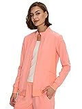floralhue Scrub Jackets for Women, Zip Front