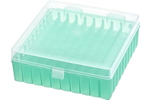 uxcell Centrifuge Tube Freezer Storage Box 100 Places Waterproof Polypropylene Lockable Cryogenic Holder Rack for 1.5/1.8/2ml