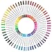 60 Colors Brush Markers Dual Tip Art Pens, Homecube Fine Liner Art Markers for Adult Coloring Books, Drawing, Painting, Writing Calligraphy
