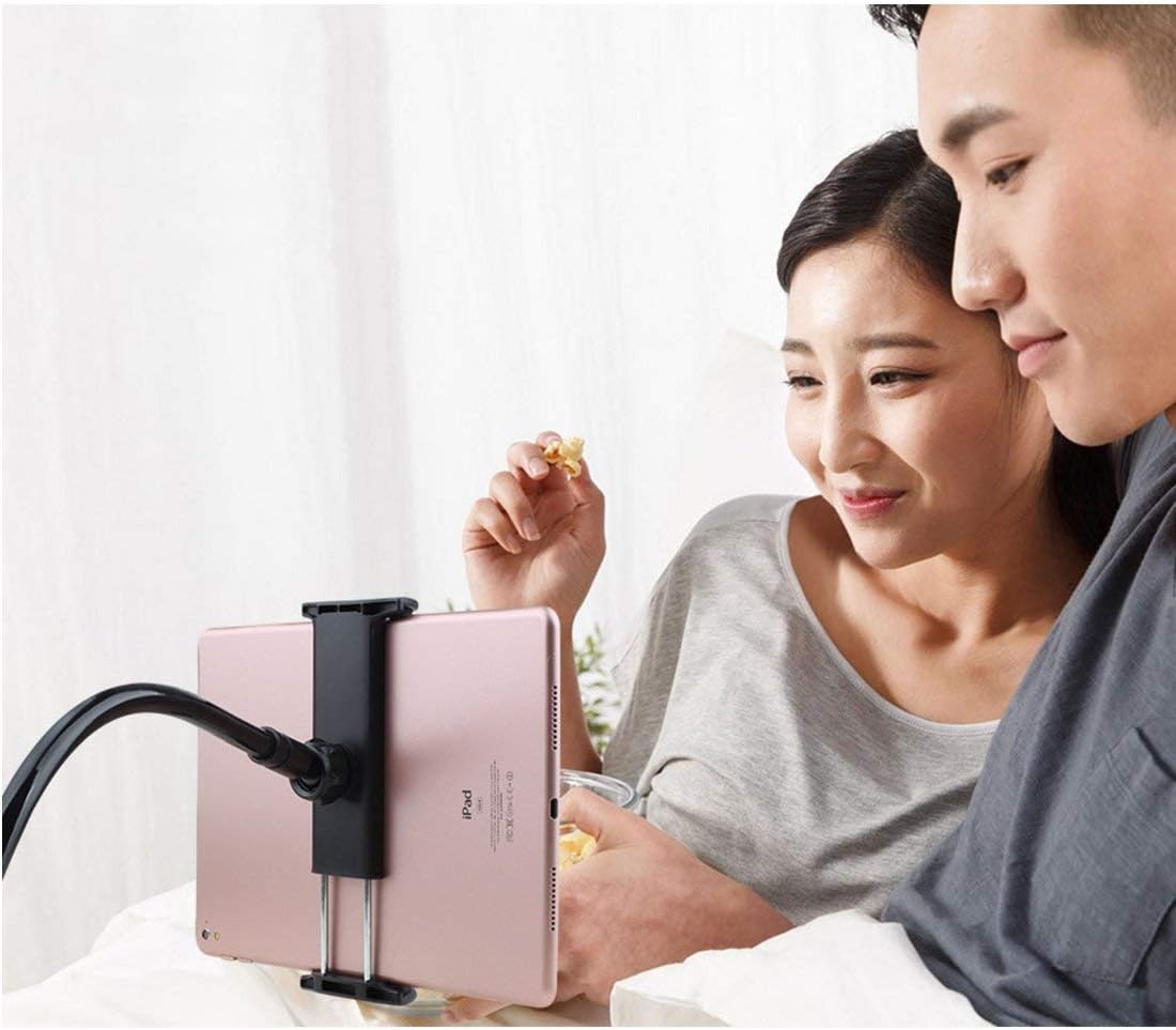 MAGIPEA Tablet Stand Holder, Mount Holder Clip with Grip Flexible Long Arm Gooseneck Compatible with ipad iPhone/Nintendo Switch/Samsung Galaxy Tabs/ Kindle Fire HD - Black: Computers & Accessories