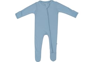 KYTE BABY Unisex Zipper Closure Footies, Rayon Made From Bamboo, 0-24 Months