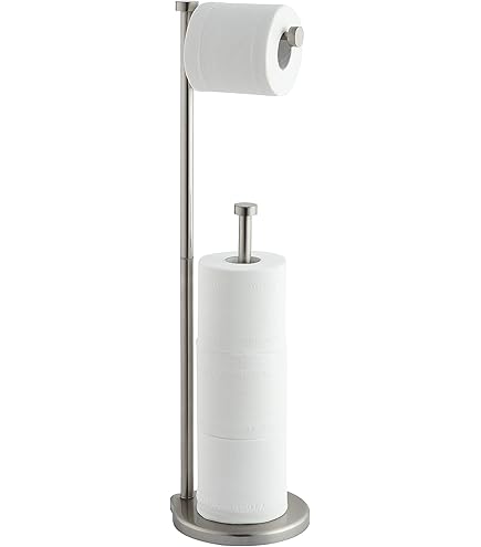 WISATO Free Standing Towel Rack | 2 Tier Stainless Steel With Heavy Marble Base | Brushed Nickel Bathroom Floor Stand - View #6
