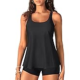Talisea Women Flowy Tankini Swimsuit - Two Piece Bathing Suit with Shorts 2025 Swimwear